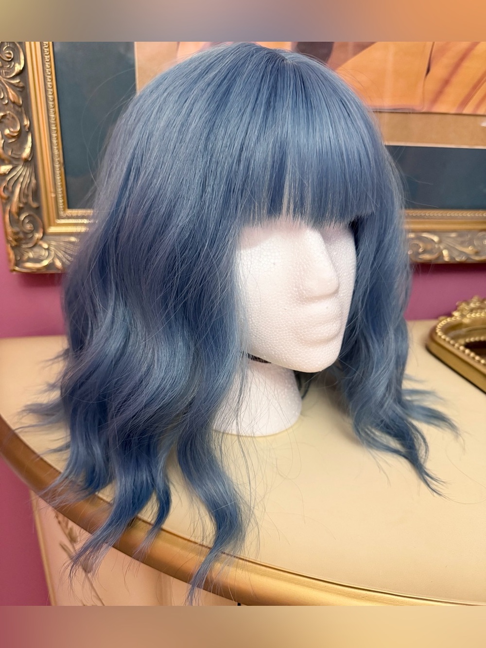 New Halloween Wig Stormy Blue Wig-Halsey Badlands Costume
